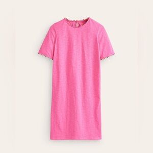 BODEN Ali Pom Sleeve Dress pink‎ size 8R NWT in packaging